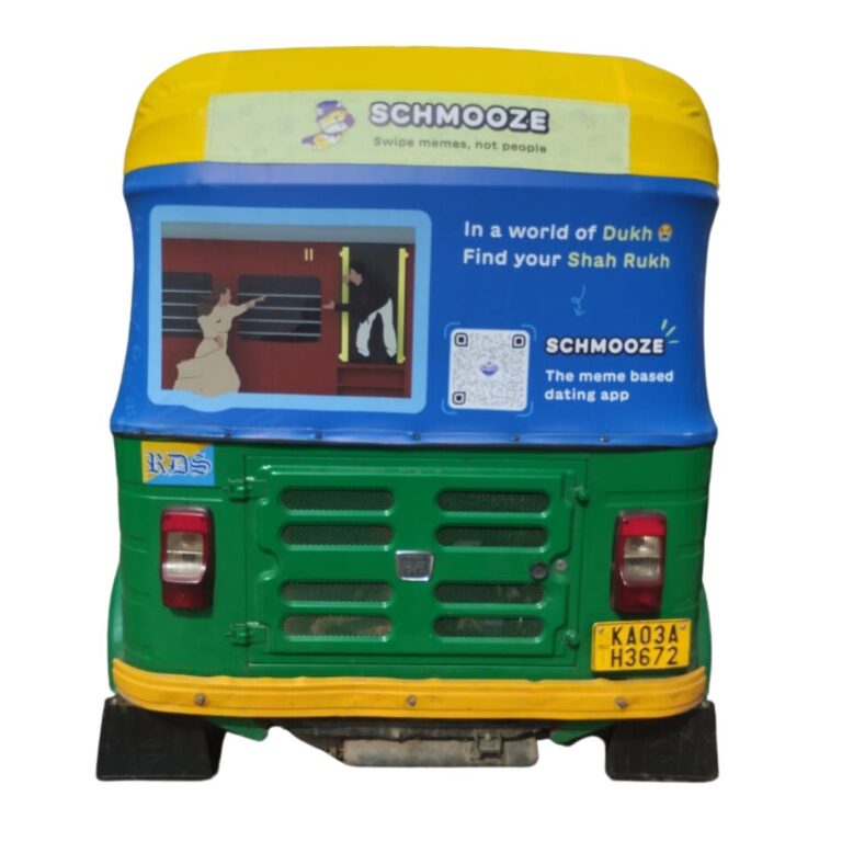 Auto rickshaw advertising in Kolkata BWZ