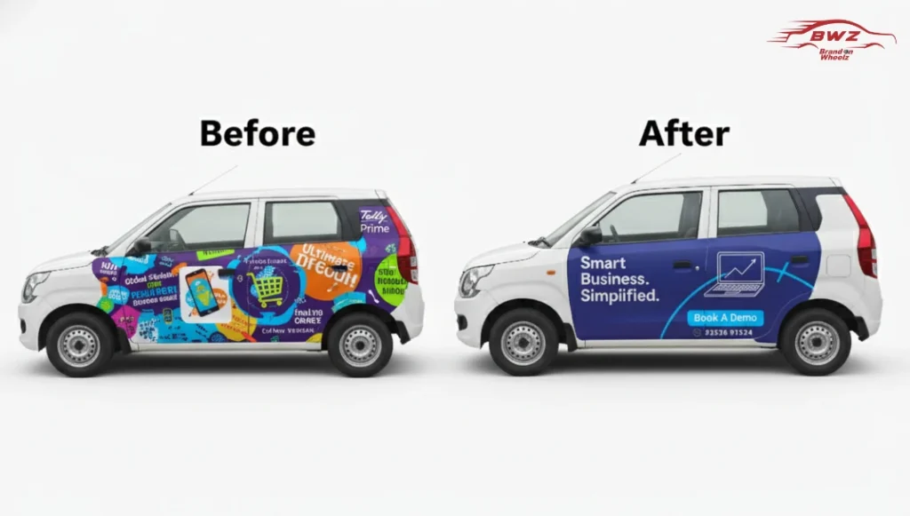 Common Mistakes Indian Brands Make in Transit Media Campaigns Cluttered Designs on Cab